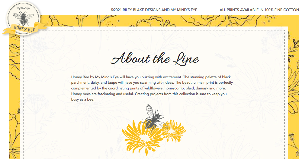 riley-blake-honey-bee-11701b-black-wildflowers-quilt-fabric-my-mind-s-eye-ebay