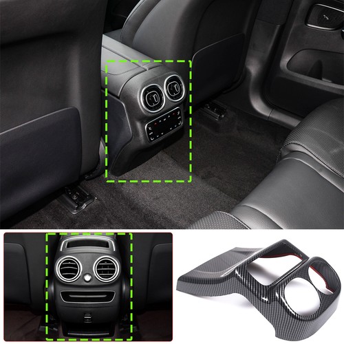 ABS Carbon Car Rear Center Air Vent Trim Cover For Mercedes Benz GLC 2023-2024 - Picture 3 of 15