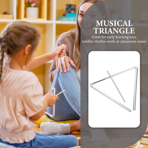 Instruments De Percussion Musicale Triangulaire Métal Triangle Avec - Imagen 6 de 12