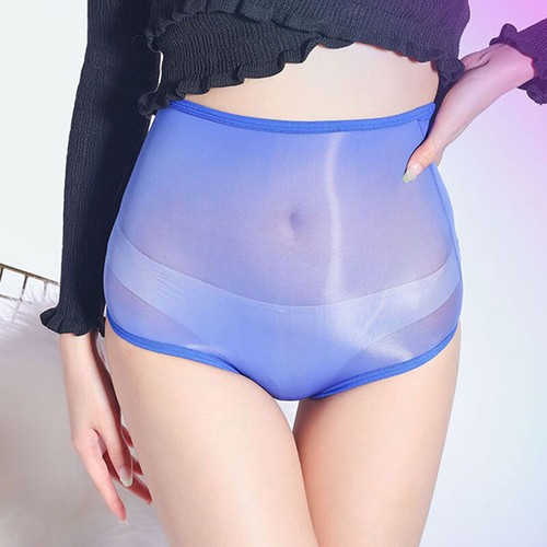 Womens See Through Oil Shiny Glossy Briefs Underwear Panties Knickers Free Size - Picture 4 of 29