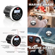 BOSS Audio Systems MGR350B Marine Gauge Receiver - Bluetooth, Digital...
