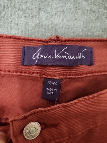 Gloria Vanderbilt Amanda Jeans Women 22W Short Autumn Blaze Slimmin Straight NEW - Picture 7 of 10