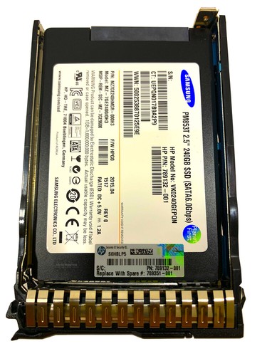 789135-B21 I HPE 240GB 6G SATA Read Intensive SFF 2.5-in SC Solid State Drive - Picture 1 of 4