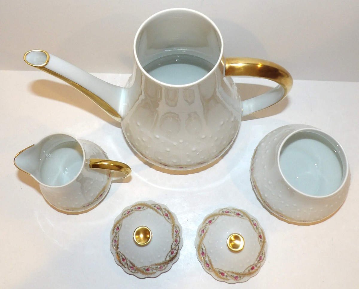 EXQUISITE HTF GEORGES BOYER LIMOGES FRANCE DE LA REINE COFFEEPOT