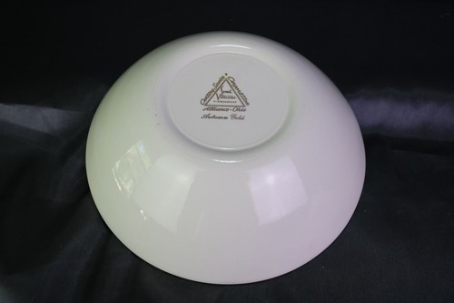 Century Service 8 " Round Vegetable Serving Bowl Gold Rim Wheat USA - Picture 2 of 6