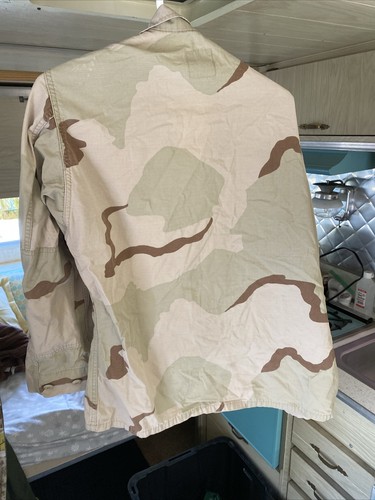 US Navy Seabees Desert Combat DCU Long Sleeve Shirt Sz Medium Short Never Used - Picture 8 of 8