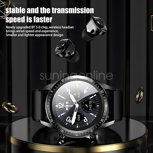 2 In 1 Smart Watch with Earbuds Men Smartwatch Wireless Headset For Android iOS - Picture 14 of 22
