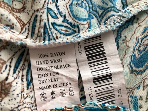 SCS / TK MAXX Paisley Top Size USA 10 UK 12 Relaxed Gathered Adjustable Sleeves - Picture 9 of 9