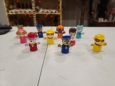Paw Patrol Finger Puppets Bath Toy Set Rubble Zuma Chase Everest Figures Lot 10