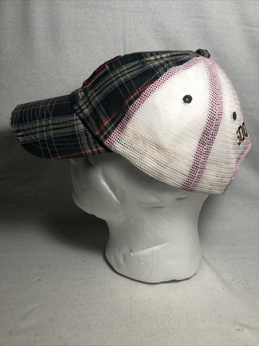 Oklahoma Sooners National Champs 1974 Green Plaid Mesh Back Snapback Trucker Hat - Picture 5 of 10