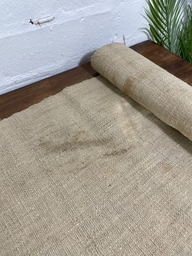 13m Roll Vintage French Hungarian Hemp Linen Table Cloth Upholstery Fabric - Picture 11 of 18
