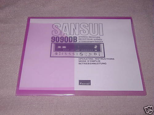 SANSUI 9090DB STEREO RECEIVER OPERATING INSTRUCTIONS FREE SAME DAY SHIPPING - Picture 1 of 1