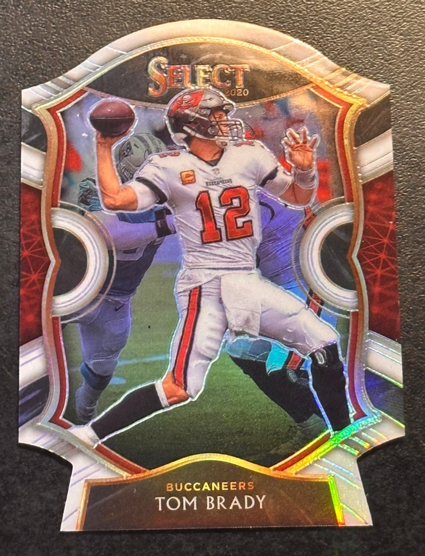 2020 Panini Select - Concourse Tom Brady #1 White Prizm Die-Cut - MINT