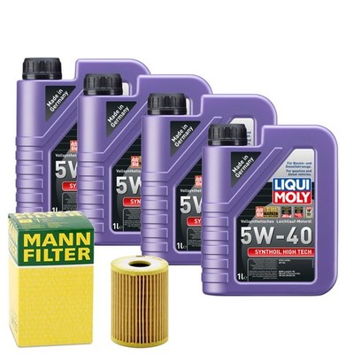 Motoröl 5W40 LIQUI MOLY Synthoil High Tech 4L +MANN Ölfilter