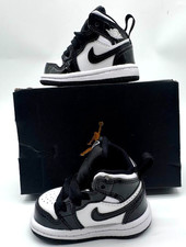 Nike Air Jordan 1 Mid SE ASW TD Black White Patent Toddler 2C DD2193-001 Box