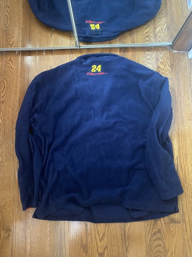 Winners Circle Jeff Gordon #24 NASCAR Fleecepullover 1/4 Zip Herren XL blau rot - Bild 5 von 6
