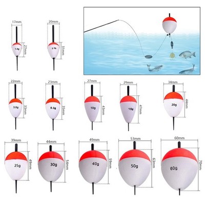5 teiliges Angelposen Set, EVA, oval, hohe Tragkraft, Schaumstoffposen für