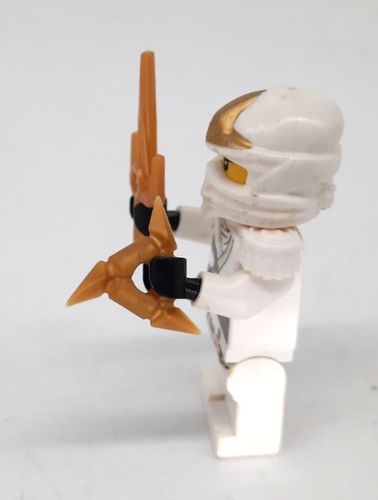 Lego Ninjago Zane ZX with Gold SAI Dagger & Throwing Star njo031 White Ninja - Picture 2 of 5