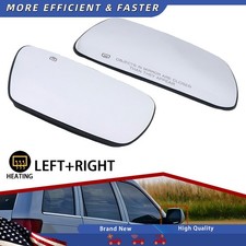 Fit 2005-2010 Jeep Grand Cherokee Heated Glass Mirror Left Right Plate Backing