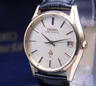 Vintage 1977 [EXC+5 w/Box] SEIKO King Quartz 5855-8010 34mm Gold Date Mens Watch