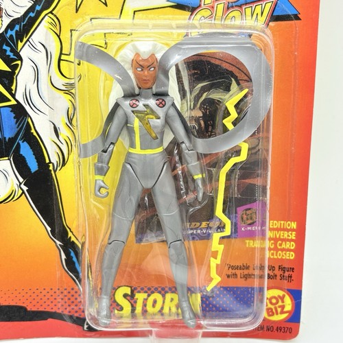 Marvel Comics X-Men Power Glow Storm 5" Modellino Supereroe ToyBiz Vintage 1993 - Foto 2 di 12