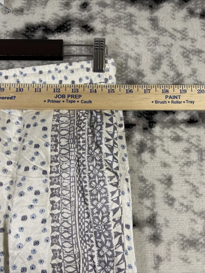 Calça Johnny Was Mazey Feminina Tamanho Extra Pequeno Branca Bolinhas Boho - Imagem 3 de 4