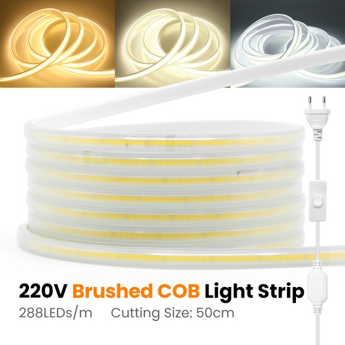 Wasserdicht COB LED Streifen 230V Lichtband Stripe Leiste Band Lichtschlauch DE - Bild 20 von 20