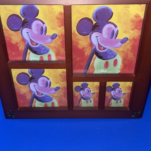 Marco de fotos de nogal biselado Disneyland MICKEY MOUSE orejas esquinas cuadradas - Imagen 15 de 16