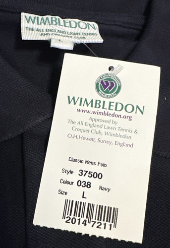 Polo uomo Wimbledon Championships, Six L. Blu navy nuova con etichetta - Foto 2 di 3