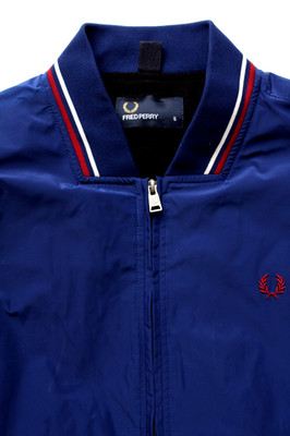 Fred Perry J7214 Bomber Herren Jacke Small Dunkelblau Polyester LJKTC965