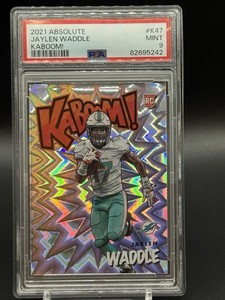 2021 Panini Absolute - Kaboom! Jaylen Waddle #K47 (RC) Vertical Kaboom PSA 9 SSP
