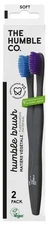 The Humble Co. 2 Soft Vegetable Toothbrushes Blue - Purple