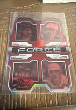 2023-24 SPx - Force Teemu Selanne, Mark Scheifele, Kyle Connor #SF-CSHS Red /30