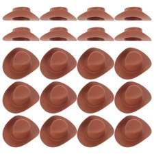 20 Piezas Miniatura Plástico Sombrero Muñeca Sombrero Muñeca Vestir Disfraz Accesorios