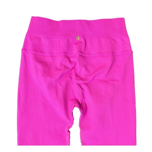 GÁNGSTER ESPIRITUAL Caliente Caliente Rosa Neón Amor Esculpido Sin Costuras 7/8 Yoga Leggings XS/S - Imagen 8 de 10