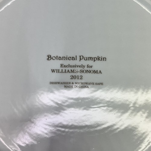 Piatto da dessert insalata 8,5” Botanical Pumpkin by Williams Sonoma 2012 raccolta autunnale - Foto 3 di 3