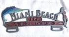 Vintage Art Deco Miami Beach Worlds Playground License Plate Topper 1950’s