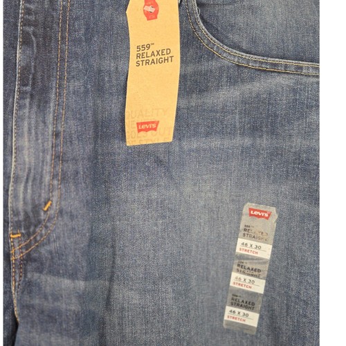 Levi's 559 Relaxed Straight Mens Jeans Size 46x30 Stretch Denim Blue New w/Tags - Bild 3 von 9