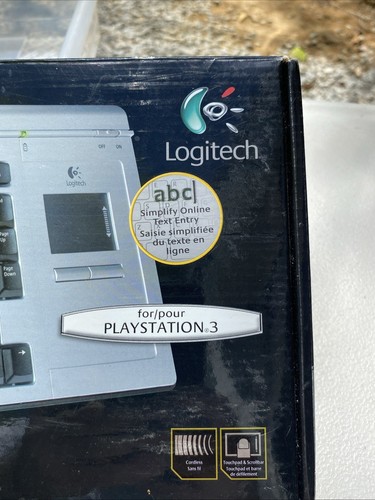 Logitech Cordless MediaBoard Y-RAN77 RARE SILVER for Playstation 3 Untested - Picture 3 of 12