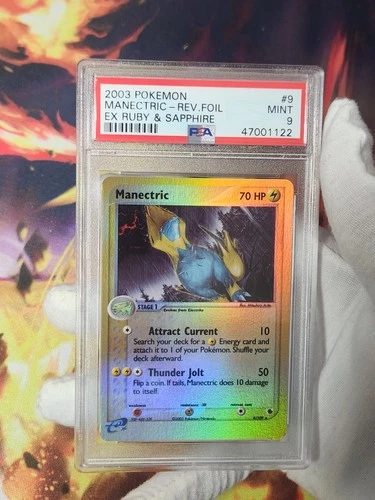 2003 Pokemon EX Ruby Sapphire Manectric Reverse Holo Foil PSA 9 Graded Pokémon