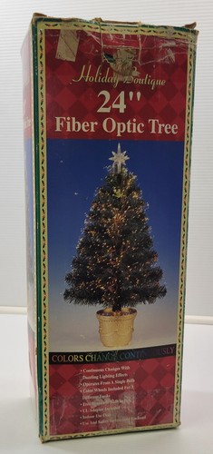 *B4) Vintage Holiday Boutique 24" Fiber Optic Christmas Tree Color Changing - Picture 9 of 19