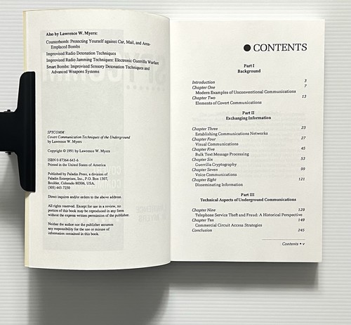 SPYCOMM: Covert Communication Techniques of The Underground by Myers PB 1991 - Foto 6 di 13