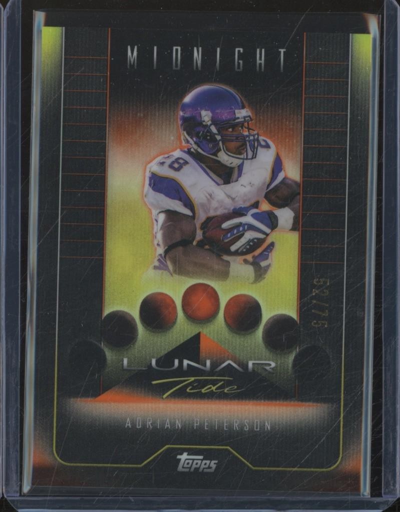 2024 Topps Midnight ADRIAN PETERSON Lunar Tide Dusk Parallel /75 Vikings JA790
