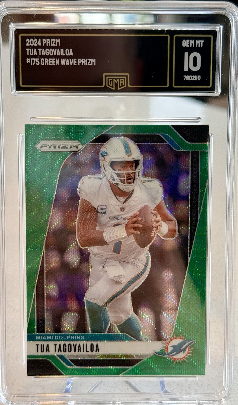 2024 Panini Prizm Tua Tagovailoa Green Wave Prizm Gem Mint 10 💎