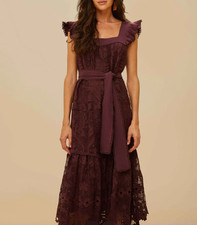 NEW, Farm Rio green pineapple garden long sleeve mini dress size M