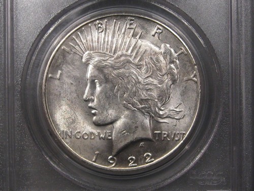 Dólar de plata PAZ BU 1922-s.  PCGS MS63. Blanco. - Imagen 5 de 15