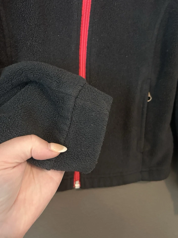 Black And Pink Columbia Fleece Zip Up Size XS / 6 6X Girls Or Boys - Image 3 of 4