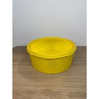 Tupperware Sunshine Yellow Servalier Canister With Lid 8" Cookie Jar Retro