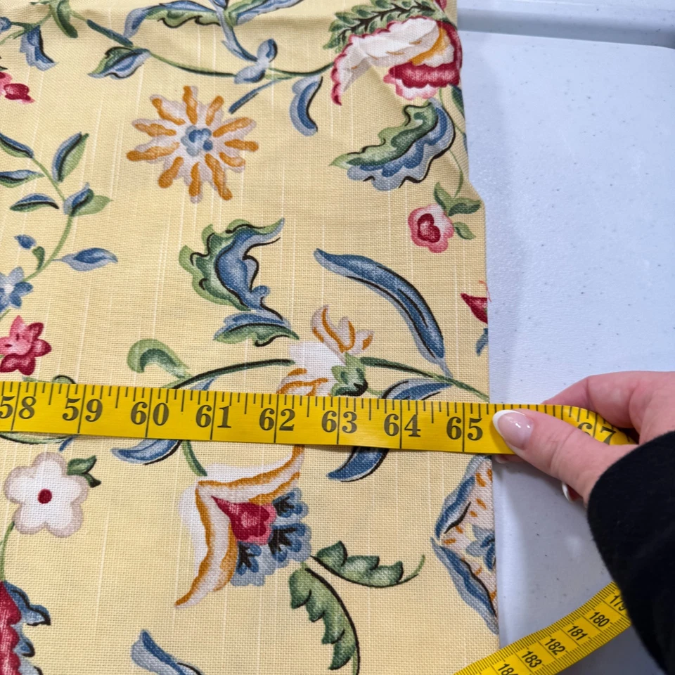 braemore upholstery fabric cotton yellow floral large bloom 65x26 - Image 3 of 4