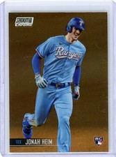 2021 Topps Stadium Club Jonah Heim Texas Rangers Rookie Chrome Insert Card #138. rookie card picture